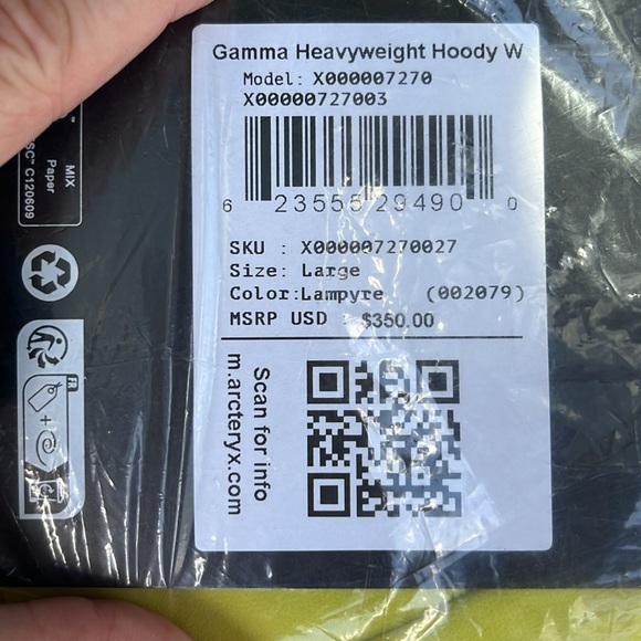 Arcteryx GAMMA HEAVYWEIGHT HOODY
WOMEN'S - Picture 5 of 5